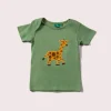 Little Green Radicals - Little Giraffe Applique Short Sleeve T-Shirt