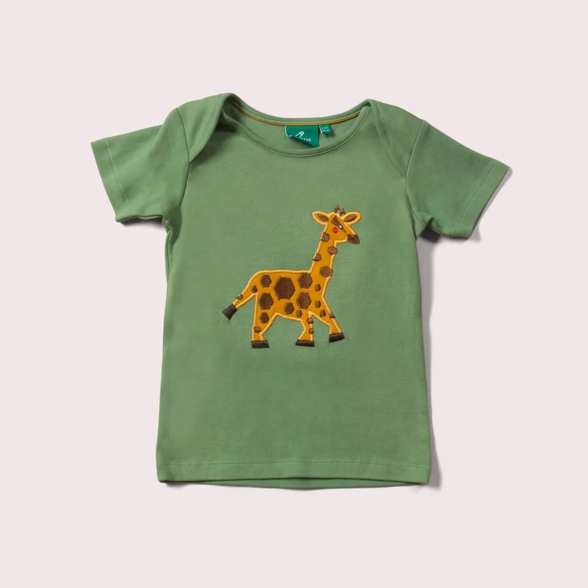 Little Green Radicals - Little Giraffe Applique Short Sleeve T-Shirt