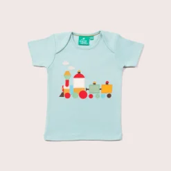 Little Green Radicals - Little Train Applique Short Sleeve T-Shirt