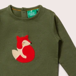 Little Green Radicals - Little Fox Applique Long Sleeve T-Shirt