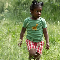 Little Green Radicals - Little Giraffe Applique Short Sleeve T-Shirt