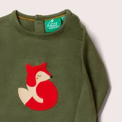 Little Green Radicals - Little Fox Applique Long Sleeve T-Shirt
