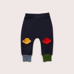 Little Green Radicals - Navy Planet Knee Patch Joggers