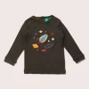 Little Green Radicals - Outer Space Chest Applique Long Sleeve T-Shirt