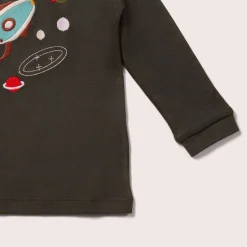 Little Green Radicals - Outer Space Chest Applique Long Sleeve T-Shirt