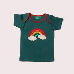 Little Green Radicals - Over The Rainbow Applique Short Sleeve T-Shirt