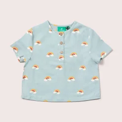 Little Green Radicals - Over The Rainbow Loose Short Sleeve Henley Top