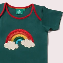 Little Green Radicals - Over The Rainbow Applique Short Sleeve T-Shirt