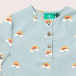 Little Green Radicals - Over The Rainbow Loose Short Sleeve Henley Top