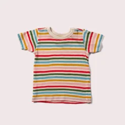 Little Green Radicals - Rainbow Striped Short Sleeve T-Shirt
