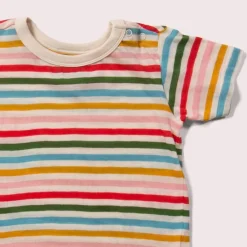 Little Green Radicals - Rainbow Striped Short Sleeve T-Shirt