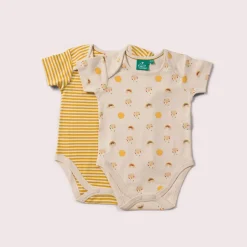 Little Green Radicals - Sunshine and Rainbows Baby Bodies Set - 2 Pack