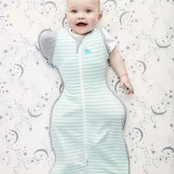 Love To Dream - Swaddle UP - Original - 1.0 TOG - Large - Mint Stripe