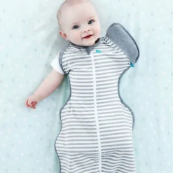 Love To Dream - Swaddle UP - Original - 1.0 TOG - Large - Grey Stripe