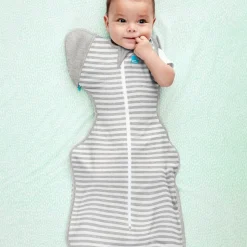 Love To Dream - Swaddle UP - Original - 1.0 TOG - Large - Grey Stripe