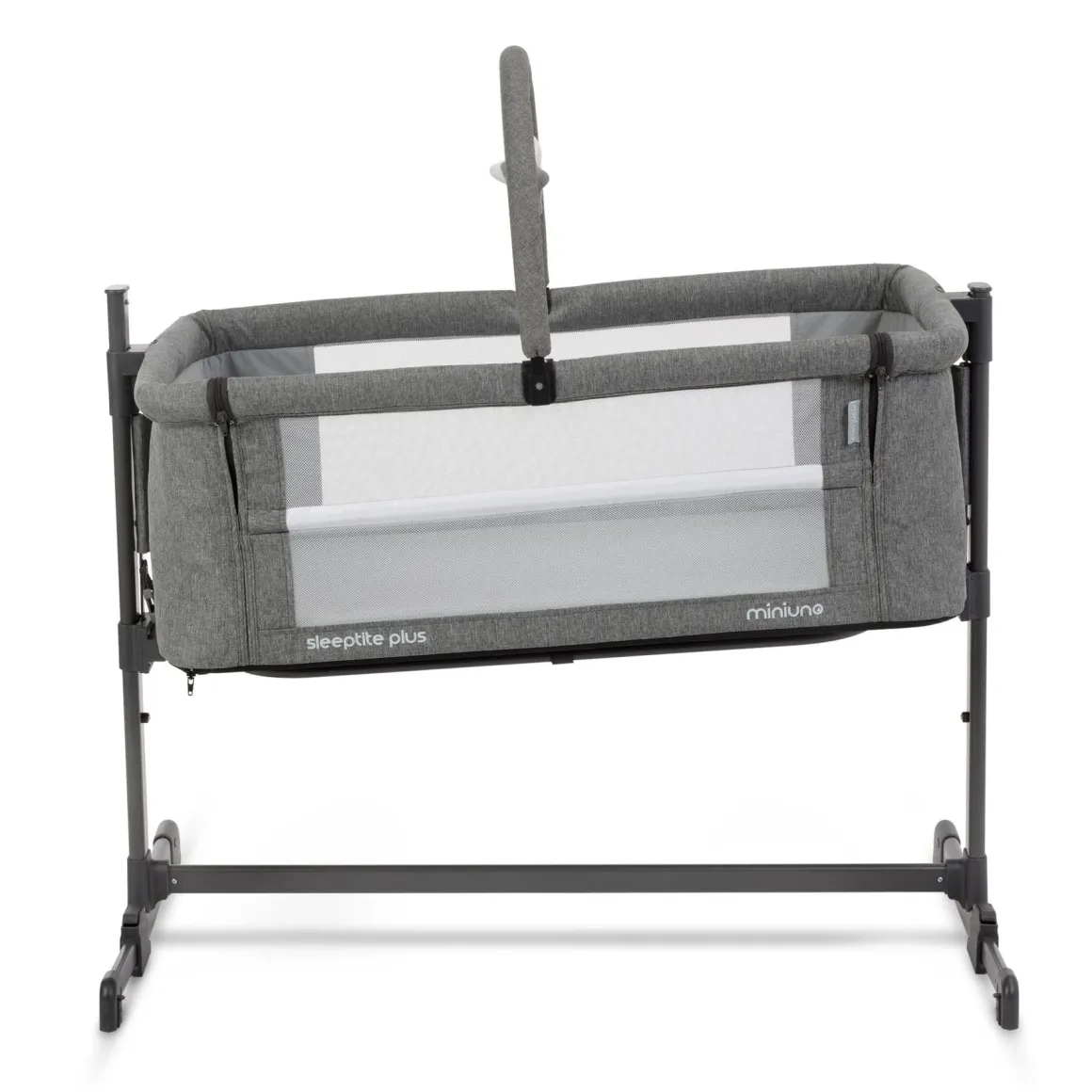 Miniuno Sleeptite Plus Co-Sleeper Crib - Grey Melange