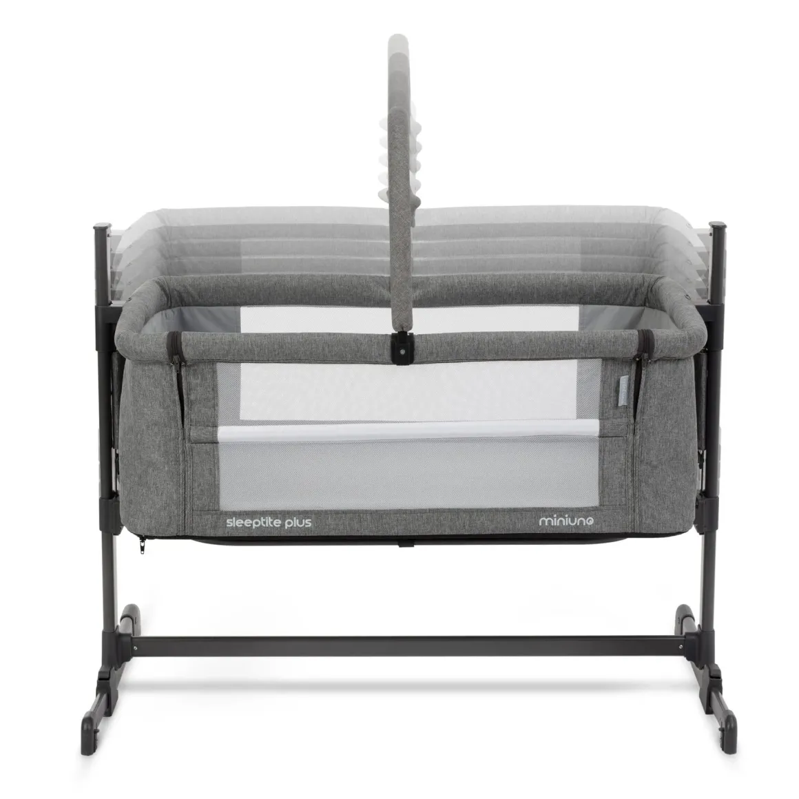 Miniuno Sleeptite Plus Co-Sleeper Crib - Grey Melange