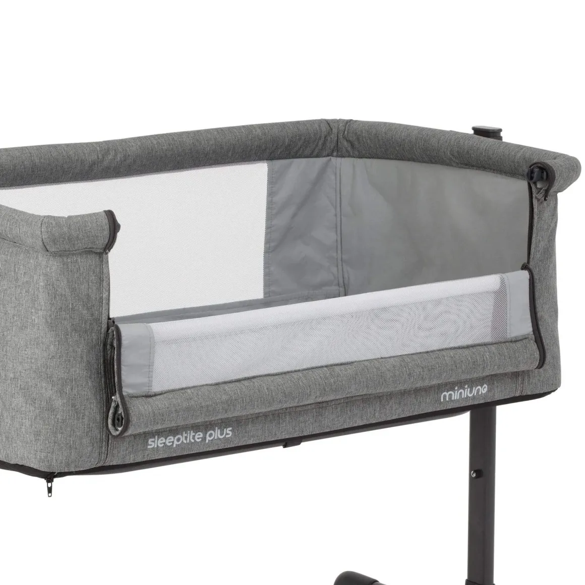 Miniuno Sleeptite Plus Co-Sleeper Crib - Grey Melange