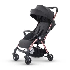 MiniUno TouchFold Stroller – Black with Rose Gold Frame