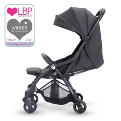 MiniUno TouchFold Stroller – Black Herringbone
