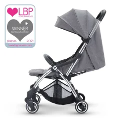 MiniUno TouchFold Stroller – Grey Herringbone