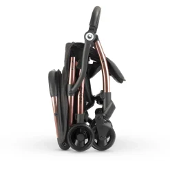 MiniUno TouchFold Stroller – Black with Rose Gold Frame