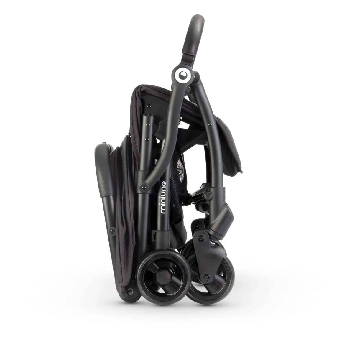 MiniUno TouchFold Stroller – Black Herringbone