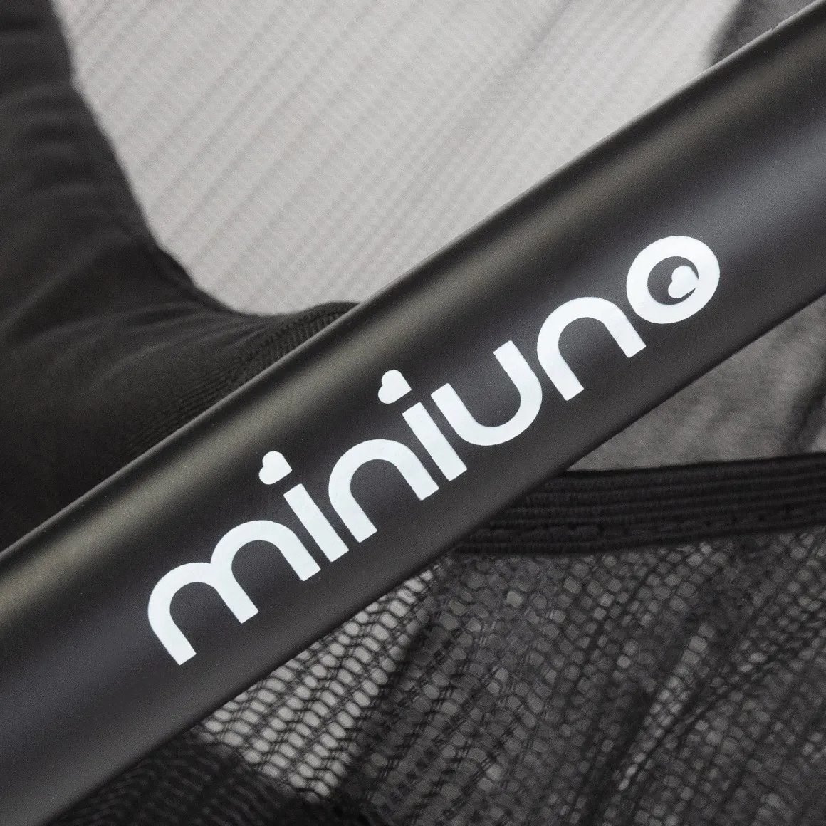 MiniUno TouchFold Stroller – Black Herringbone