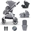 Miniuno Toura Travel System - Grey Herringbone