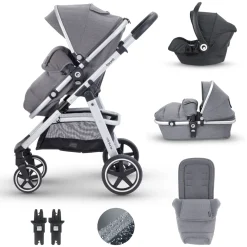 Miniuno Toura Travel System - Grey Herringbone