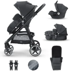 Miniuno Toura Travel System - Black Herringbone