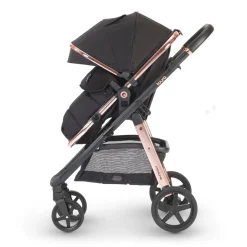 Miniuno Toura Travel System - Rose Gold & Black Herringbone