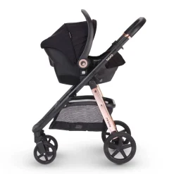 Miniuno Toura Travel System - Rose Gold & Black Herringbone