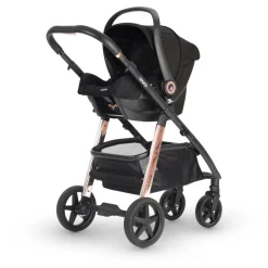 Miniuno Toura Travel System - Rose Gold & Black Herringbone