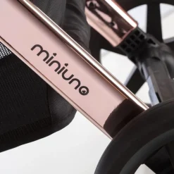 Miniuno Toura Travel System - Rose Gold & Black Herringbone
