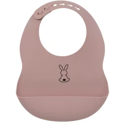 Nattou -  Silicone Bib Dusky Pink