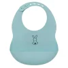 Nattou -  Silicone Bib Light Blue