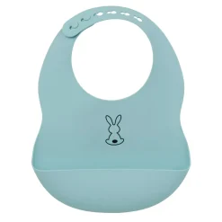 Nattou -  Silicone Bib Light Blue