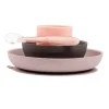 Nattou - Silicone Tableware 4pc Set Pink