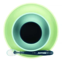 Nattou - Silicone Tableware 4pc Set Green
