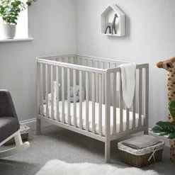OBaby Bantam Space Saver Cot - Warm Grey