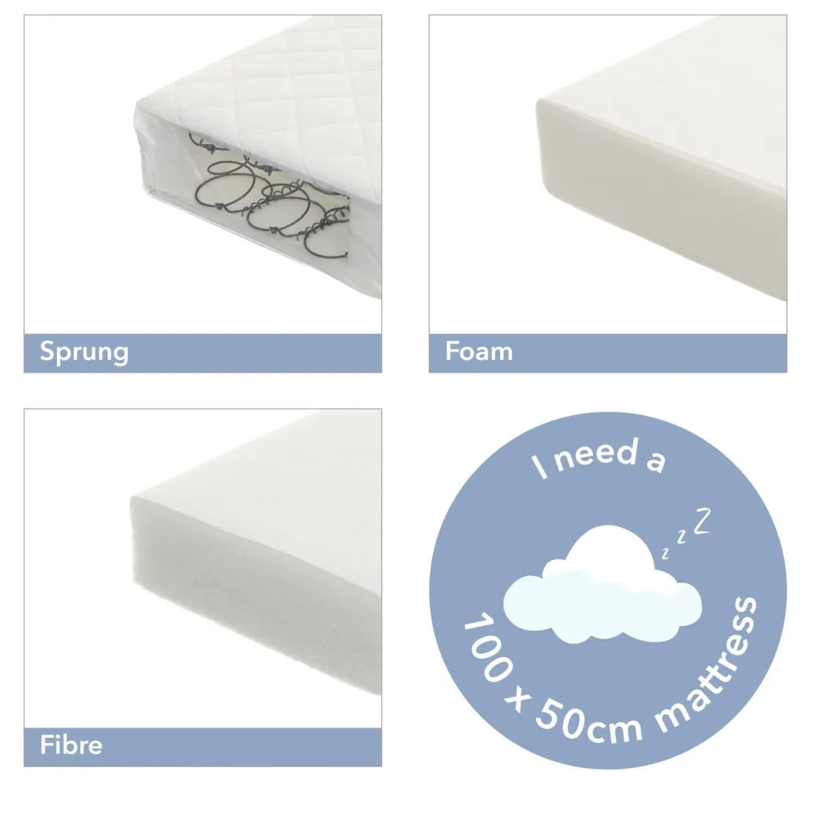 OBaby Bantam Space Saver Cot - White