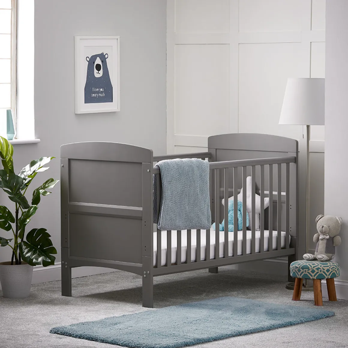 Obaby Grace Cot Bed - Taupe Grey