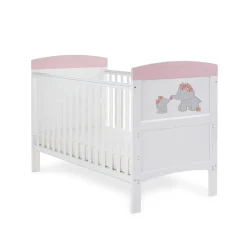 Obaby Grace Inspire Cot Bed – Me & Mini Me Elephant Pink