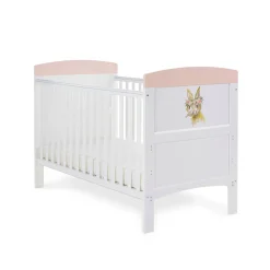 Obaby Grace Inspire Cot Bed – Watercolour Rabbit Pink