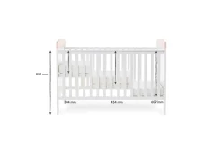 Obaby Grace Inspire Cot Bed – Watercolour Rabbit Pink