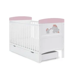 Obaby Grace Inspire Cot Bed – Me & Mini Me Elephant Pink