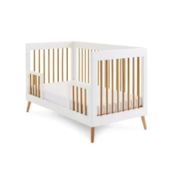 Obaby Maya Cot Bed 3 Piece Room Set - White with Natural