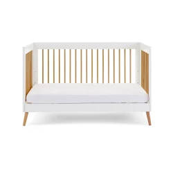 Obaby Maya Cot Bed 3 Piece Room Set - White with Natural