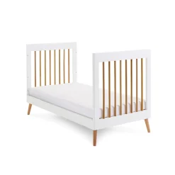 Obaby Maya Cot Bed 3 Piece Room Set - White with Natural